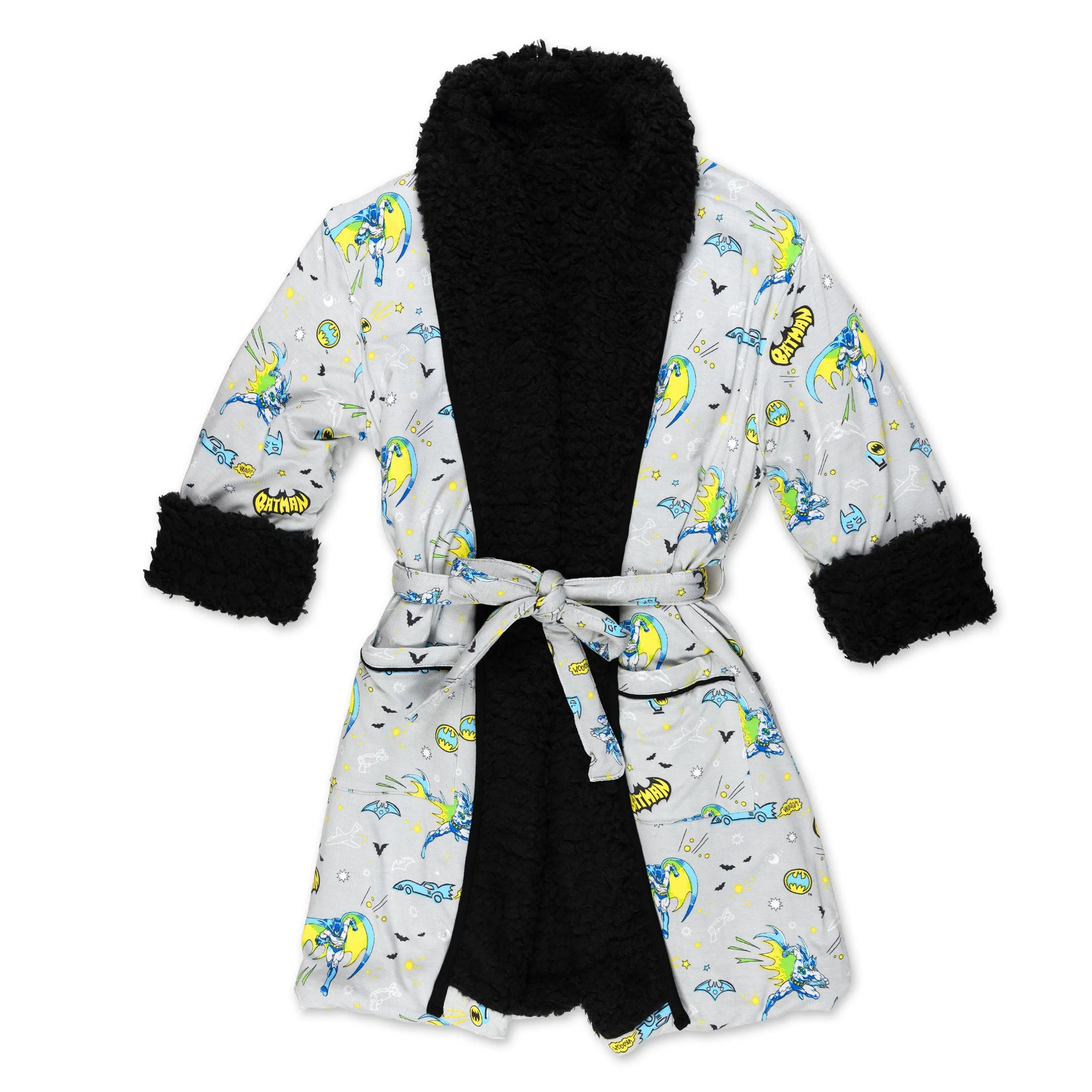 ---Batman Bamboo Kids Sherpa Robe--