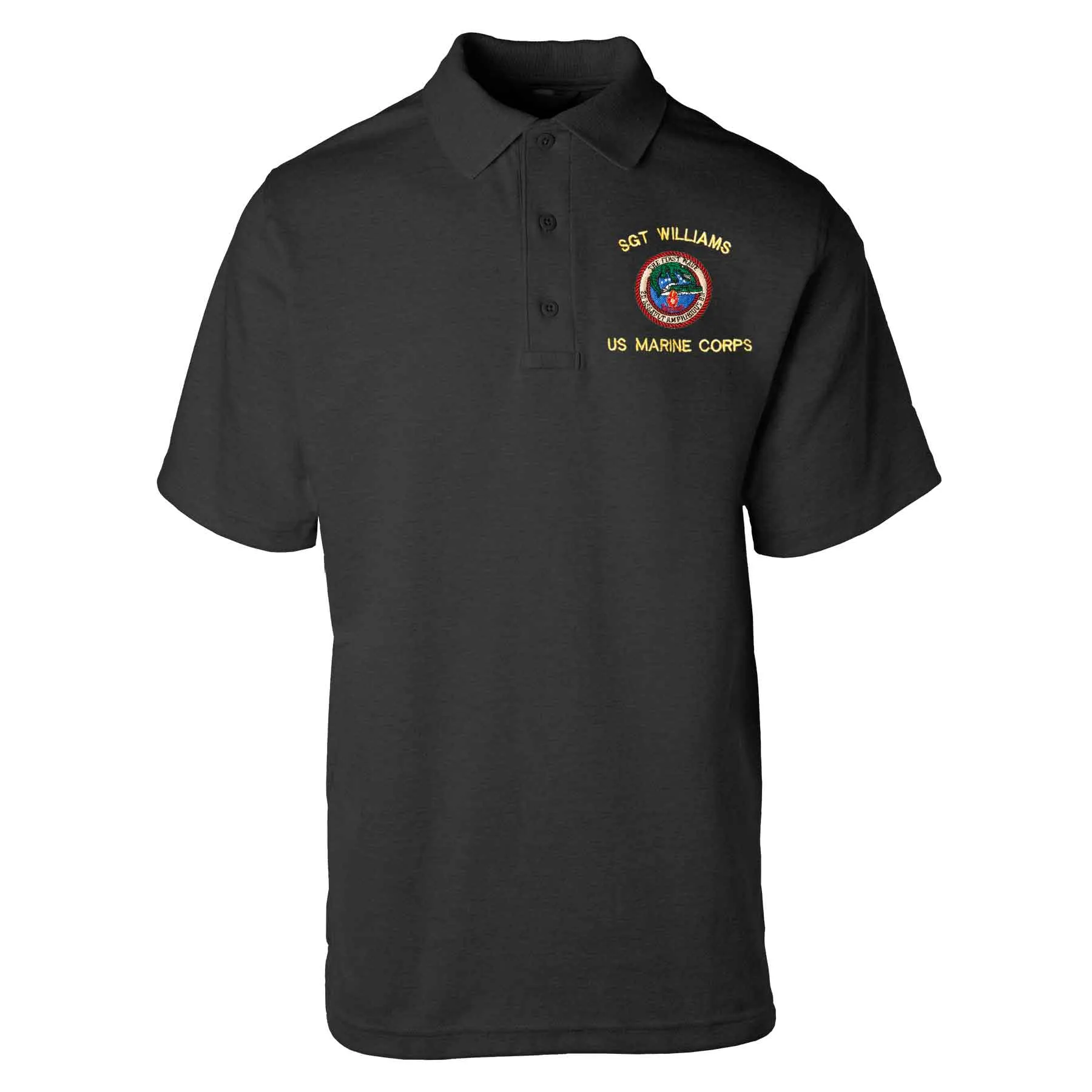 2nd Assualt Amphibious Bn Embroidered Tru-Spec Golf Shirt