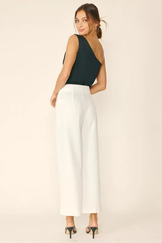 Agatha Darted Wide Leg Trouser Pants