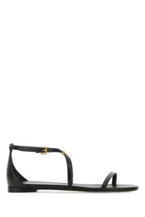 Alexander Mcqueen Black Leather Sandals