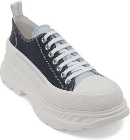 Alexander McQueen Tread slick lace-up sneakers Blue