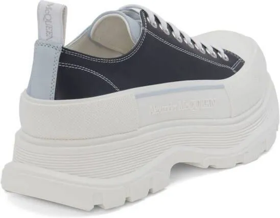 Alexander McQueen Tread slick lace-up sneakers Blue