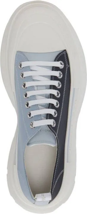 Alexander McQueen Tread slick lace-up sneakers Blue