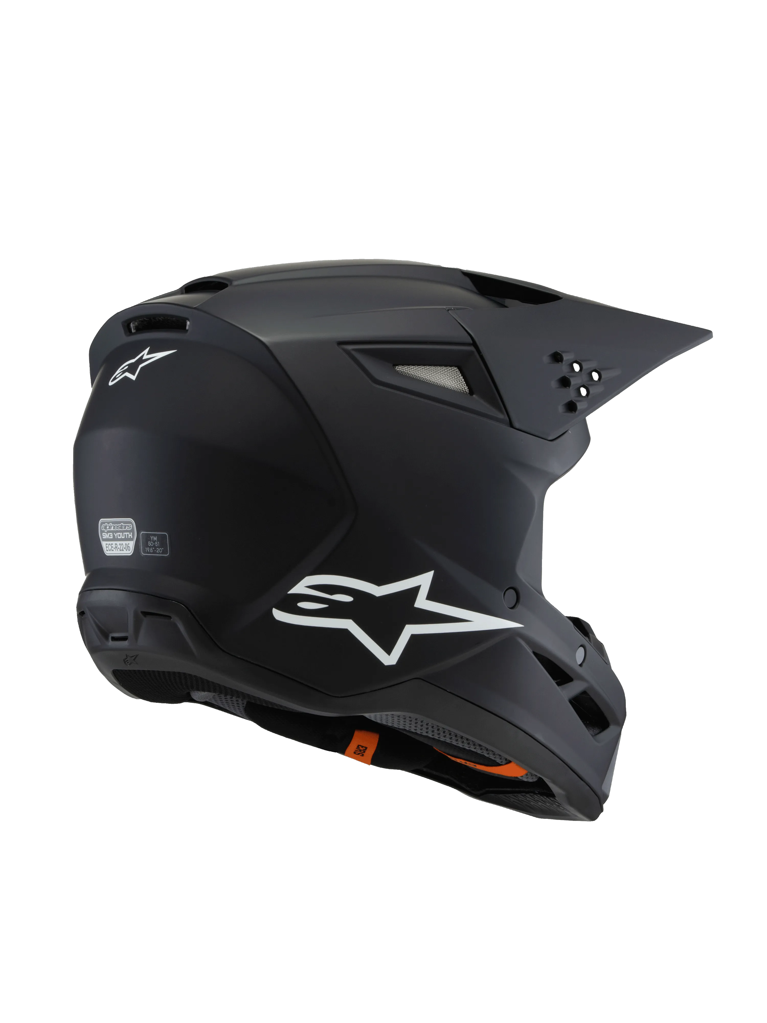 Alpinestars - 2025 SM3 Youth Solid Black Matt MX Helmet