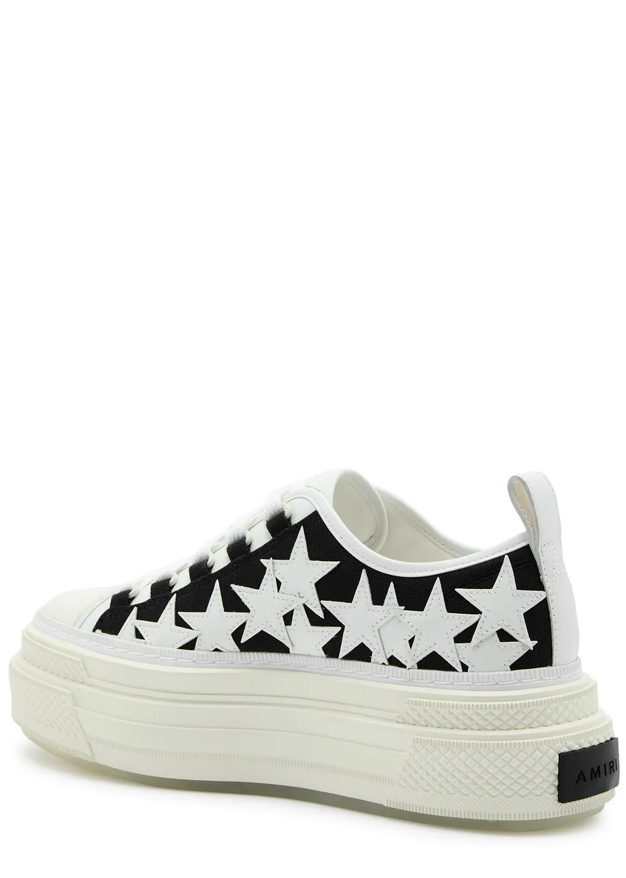 AMIRI Stars Court canvas flatform sneakers  -                         -                     -                