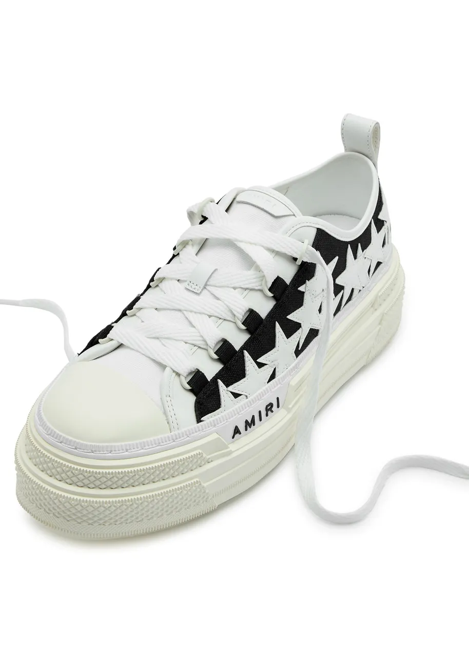 AMIRI Stars Court canvas flatform sneakers  -                         -                     -                