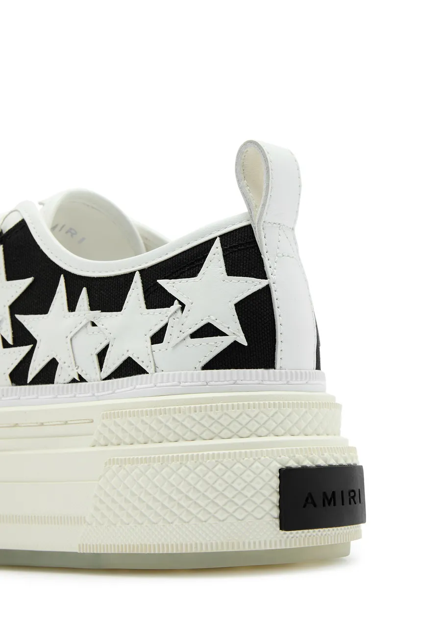 AMIRI Stars Court canvas flatform sneakers  -                         -                     -                