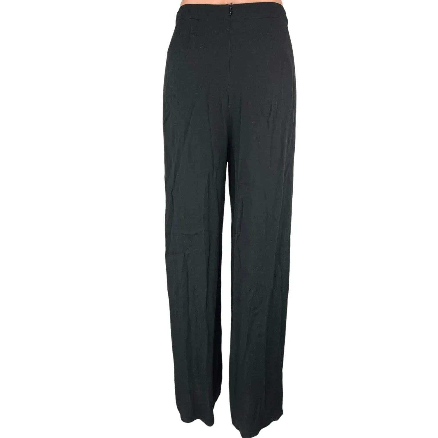 ASTR The Label Black High Waisted Tie Waist Straight Leg Trouser Pants Size XS