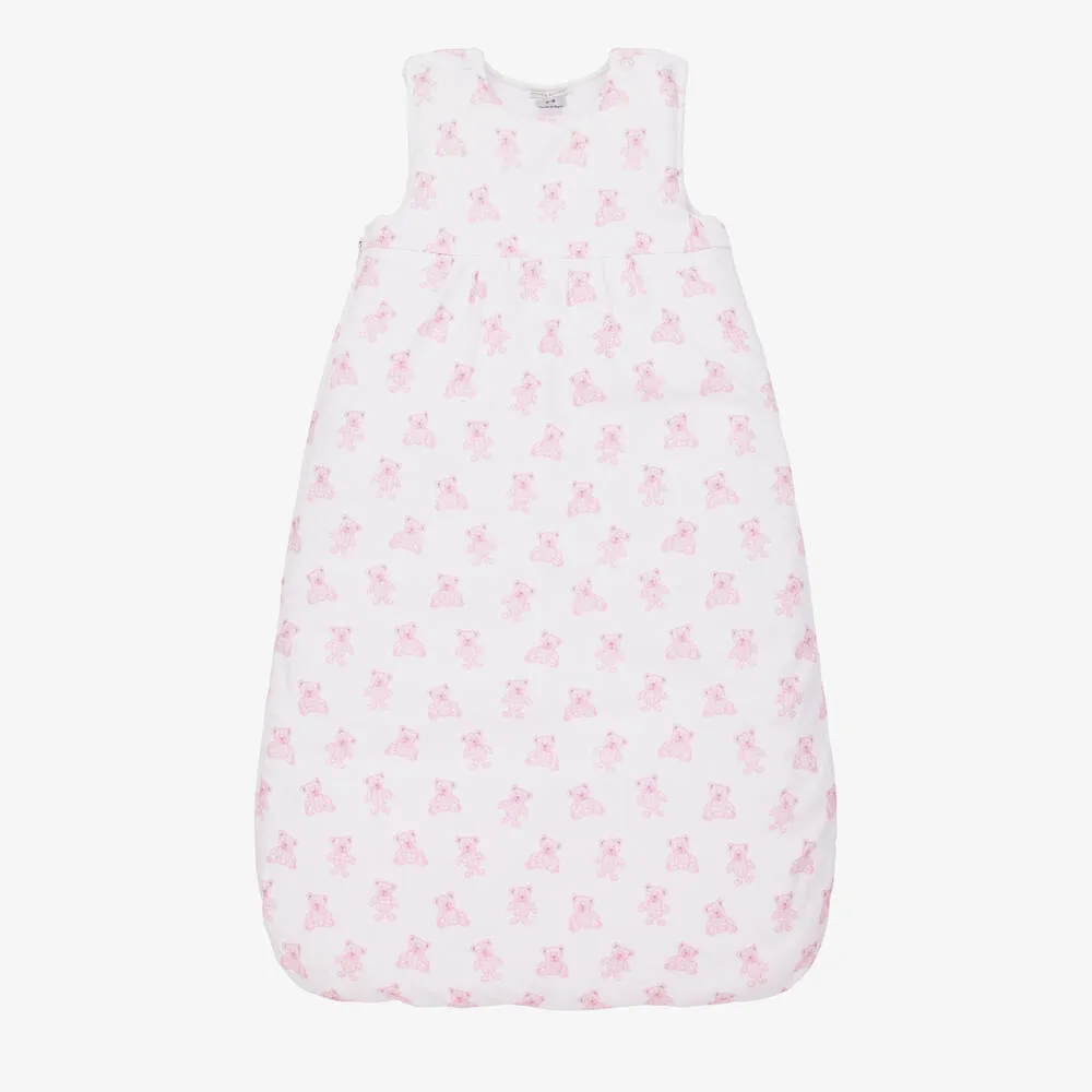 Baby Girls White Beary Plaid Sleeping Bag (68cm)