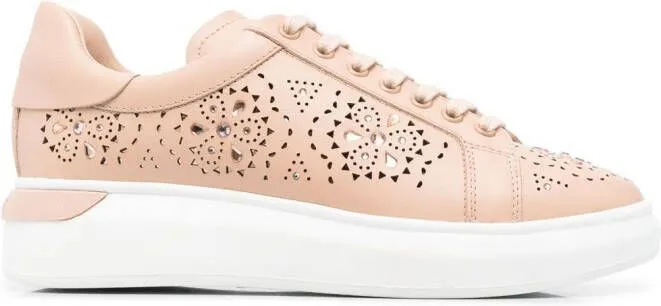 Baldinini all-over cut-out detail sneakers Pink