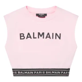 Balmain Kids Sleeveless Crop Top