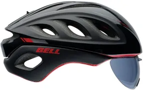 Bell Star Pro Aero Road Helmet - With Shield - Black-Red Marker