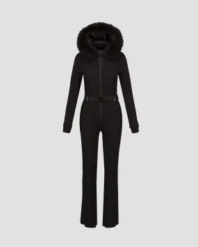 Black ski suit with fur Sportalm 1629006544-59