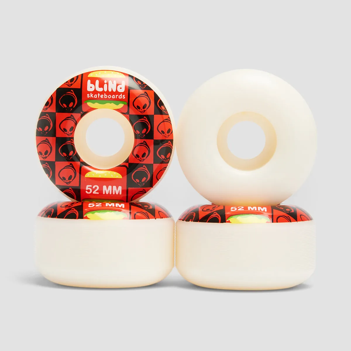 Blind Burger Skateboard Wheels Black/Red 52mm