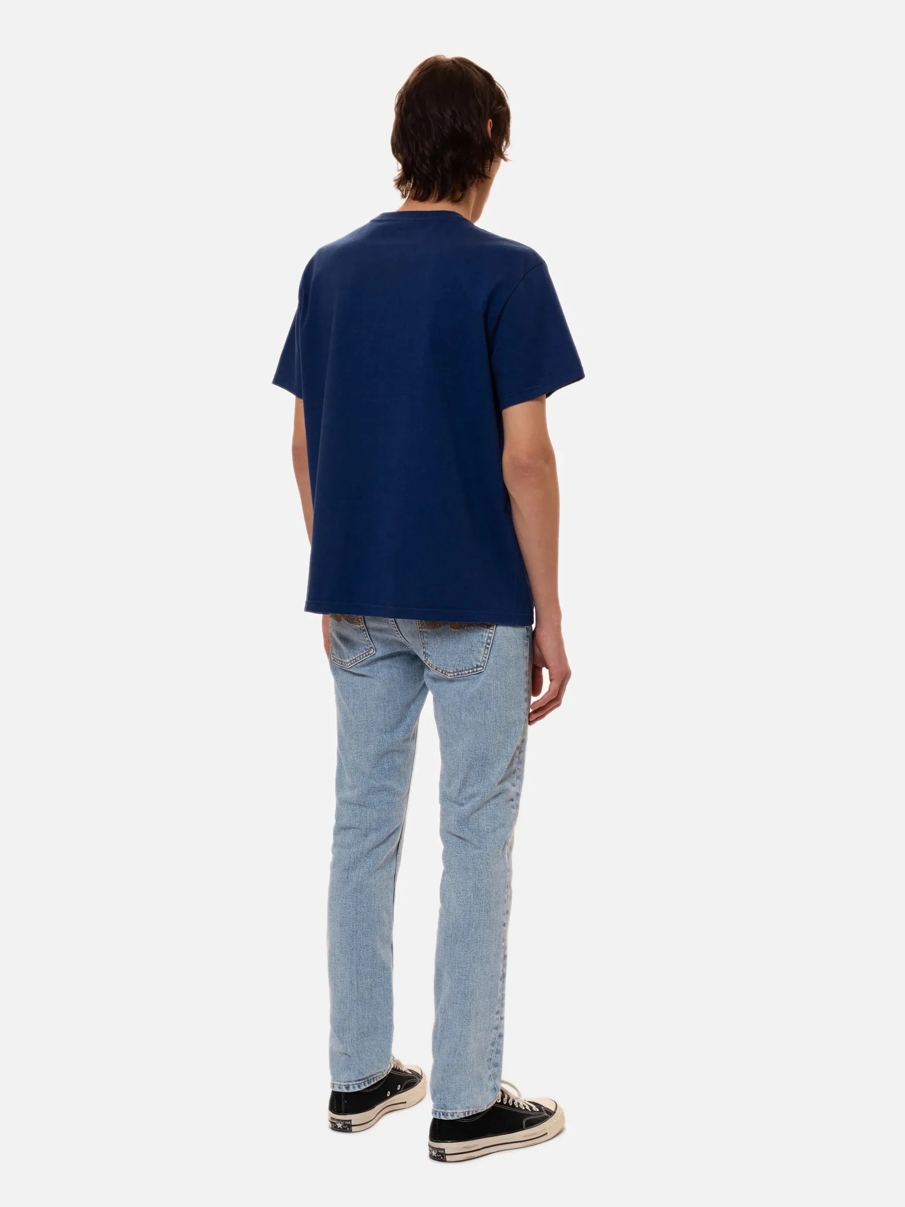 Buy online Nudie Jeans Co Leffe Pocket Tee French Blue | Steranko Manchester