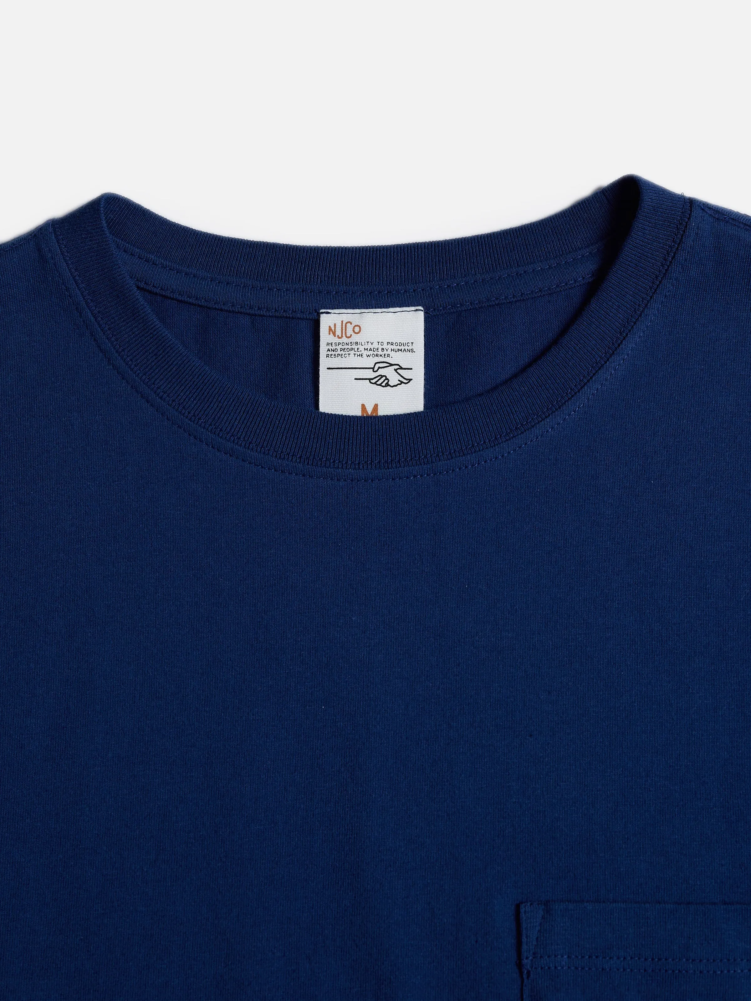 Buy online Nudie Jeans Co Leffe Pocket Tee French Blue | Steranko Manchester