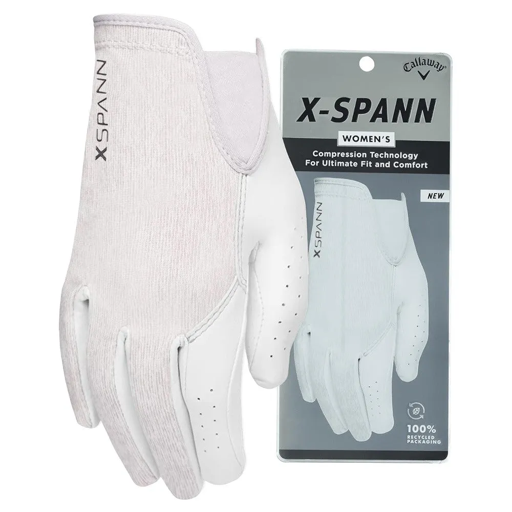 Callaway X-Spann Golf Glove White - 24 Women