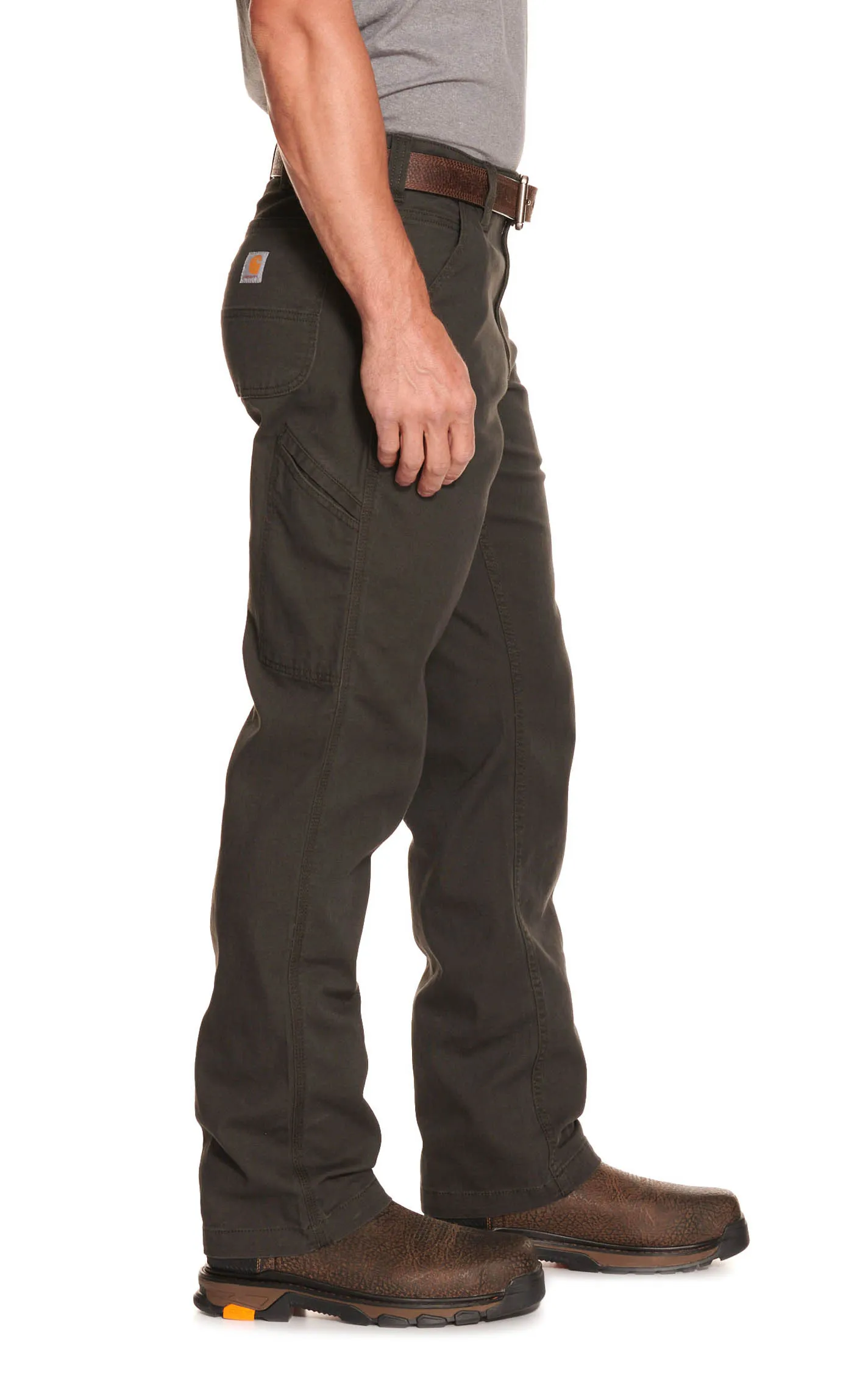 Carhartt Men's Peat Relaxed Fit Straight Leg Rugged Flex Stretch Canvas Work Pants