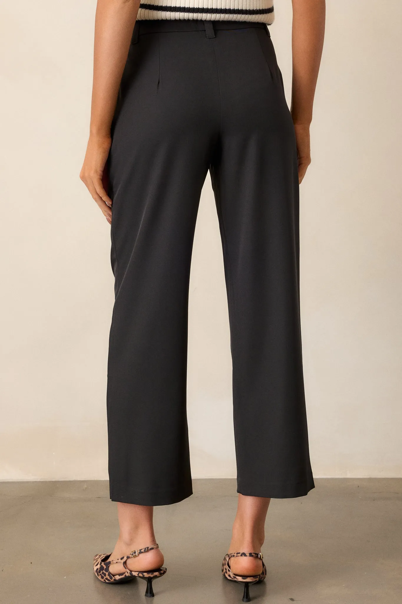 City Chic Black Straight Leg Dress Pants