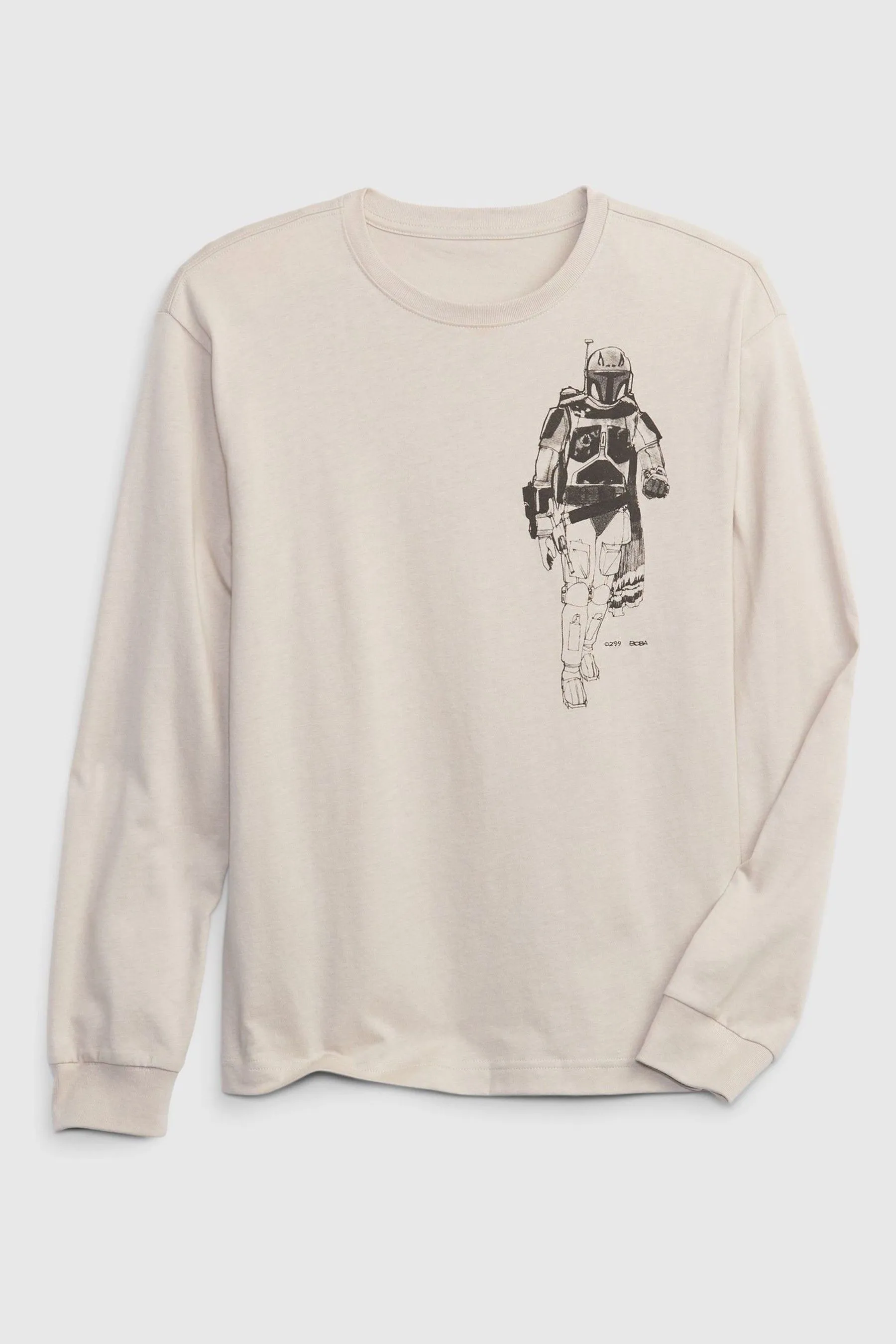 Cream Star Wars Boba Fett Graphic Long Sleeve T-Shirt