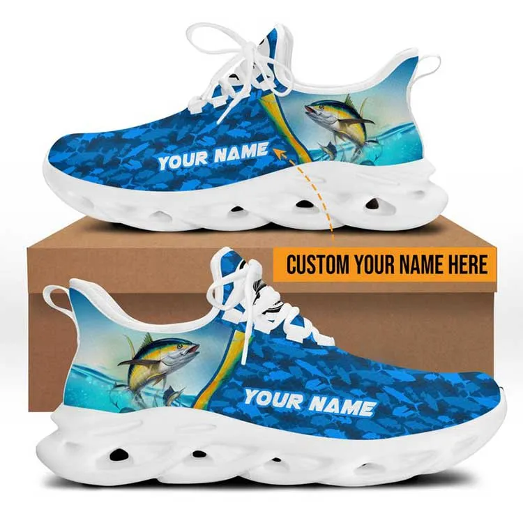 Custom Name Tuna Fishing Team Billfish Clunky Sneakers