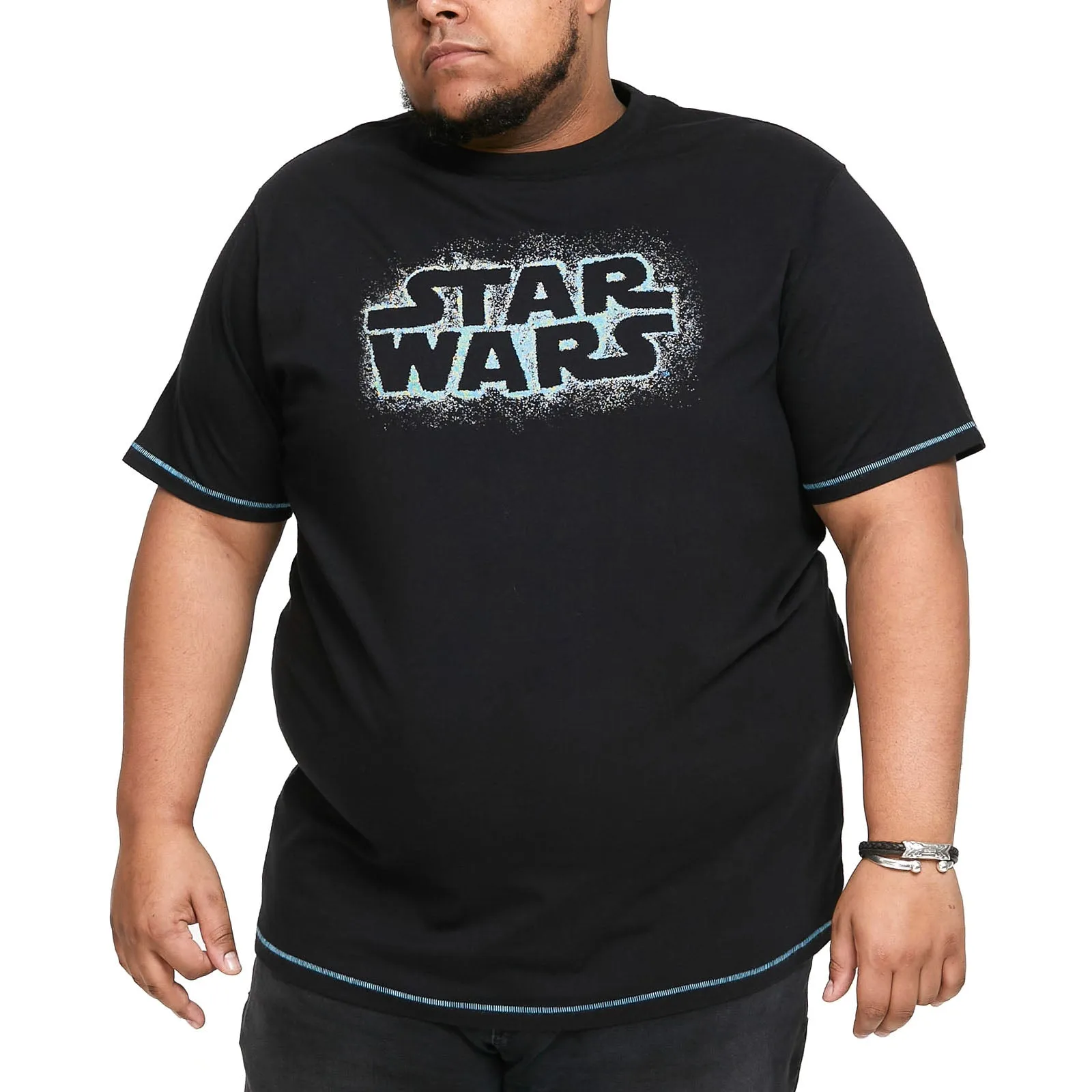 D555 Mens Vader Big & Tall Official Star Wars Printed T-Shirt - Black