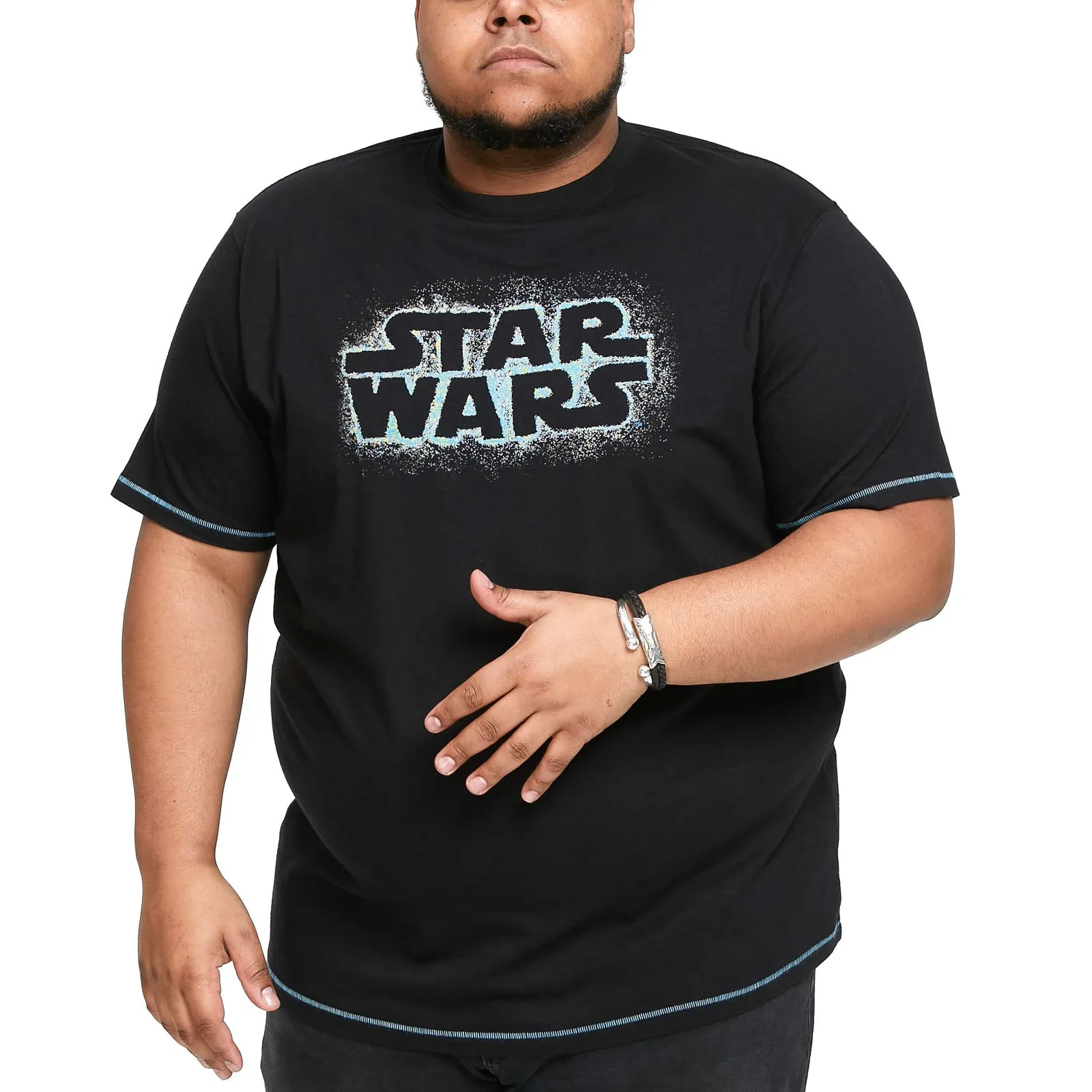 D555 Mens Vader Big & Tall Official Star Wars Printed T-Shirt - Black