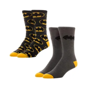 DC COMICS BATMAN 2 PACK CREW SOCKS