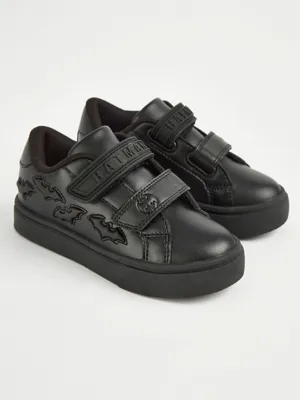 DC Comics Batman Black Twin Strap Trainers | School | George at ASDA