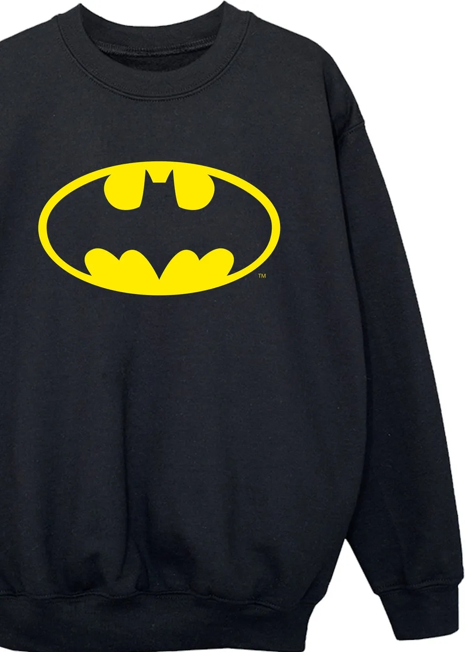 DC Comics Kids Black Batman Logo Printed Sweatshirt (3-13 yrs)