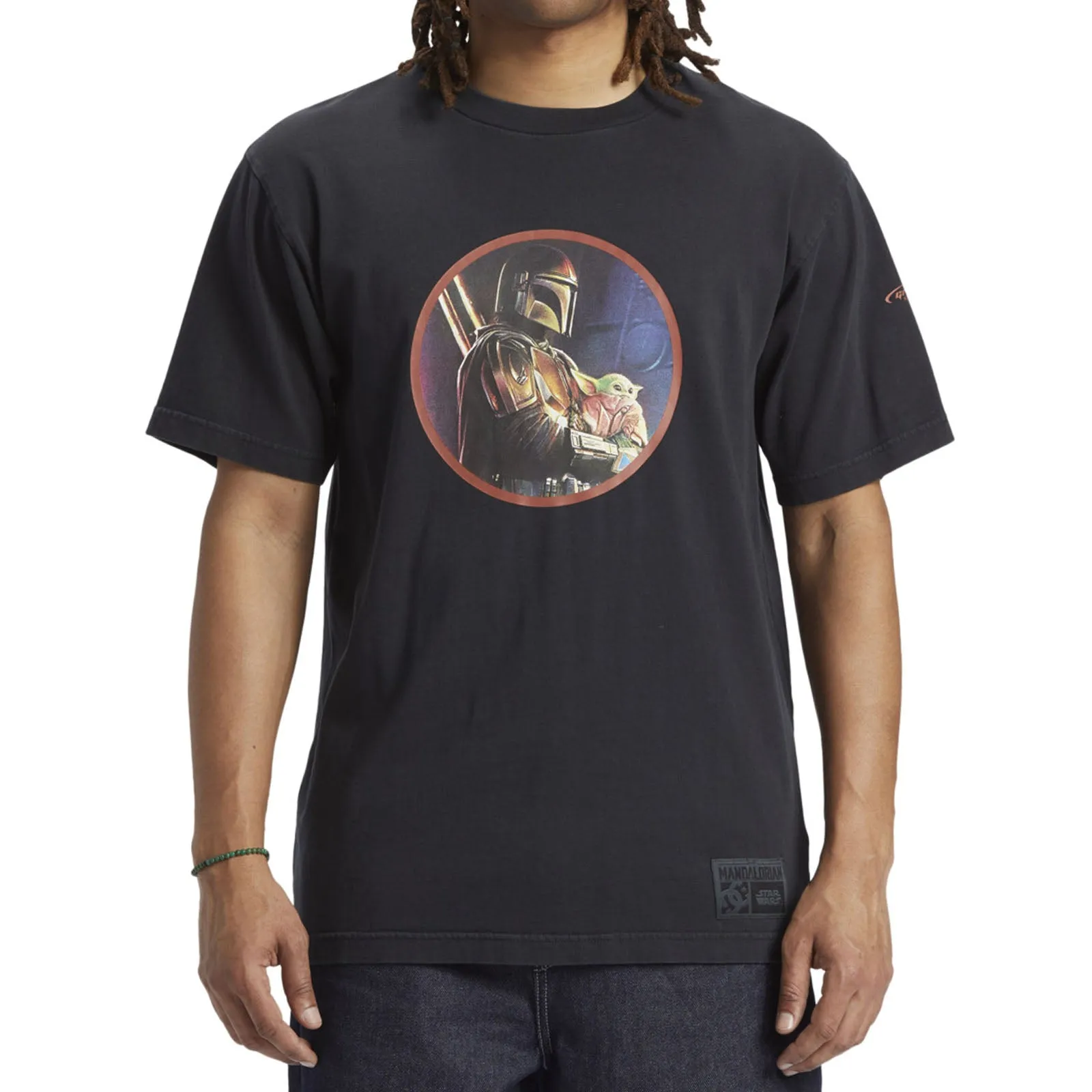 DC Shoes Mens X Star Wars Mando And The Child T-Shirt - Black