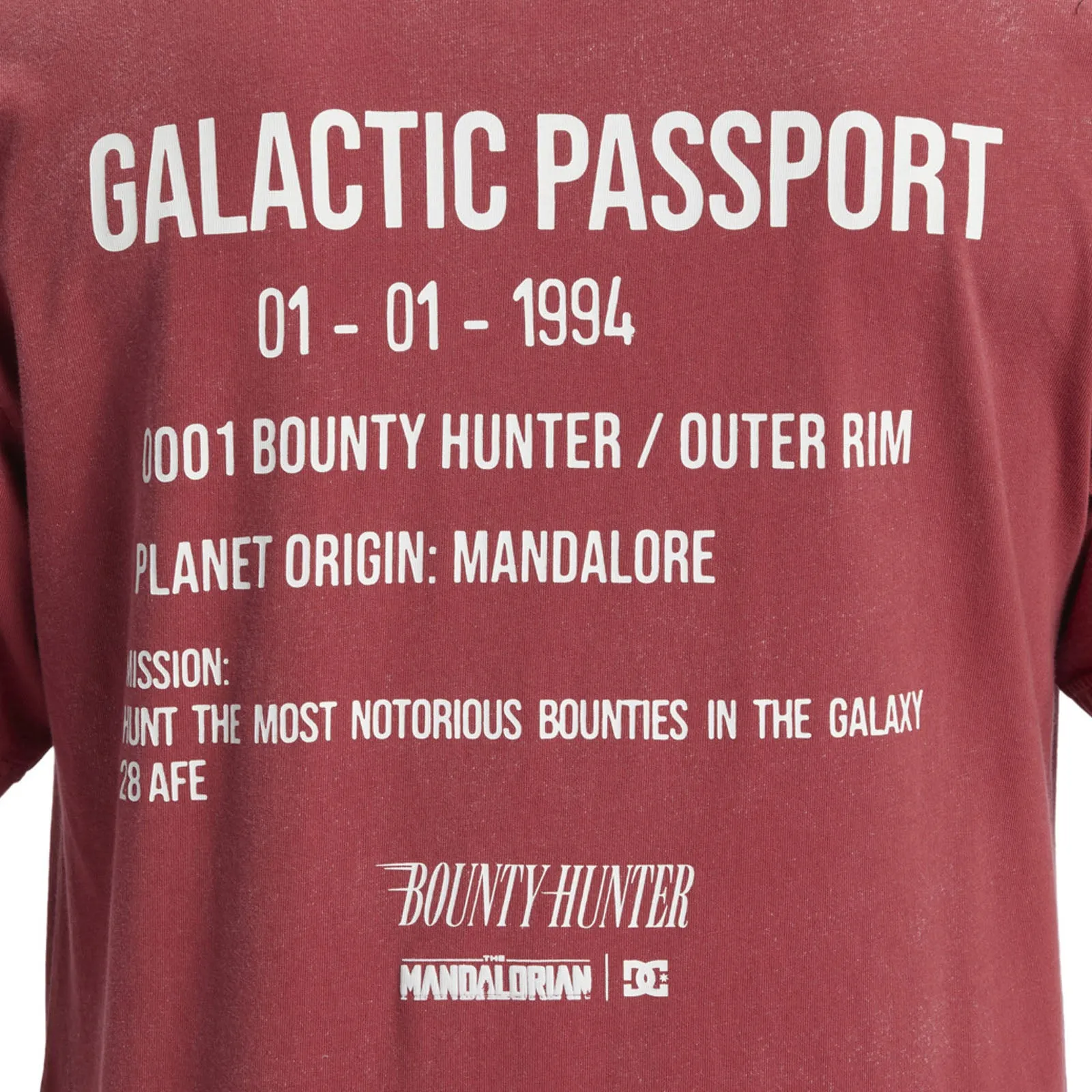 DC Shoes Mens X Star Wars Mando Bounty Hunter Passport T-Shirt - Red