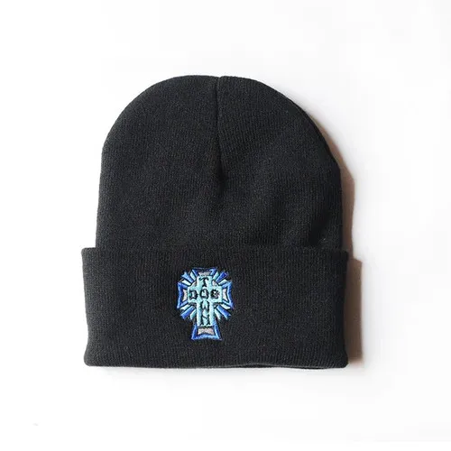 Dogtown Skateboards Beanie Cross Logo Black/Blue Cross