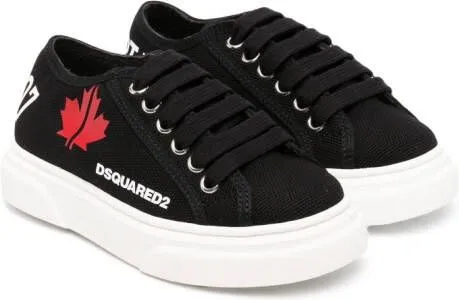 DSQUARED2 KIDS logo-print low-top sneakers Black