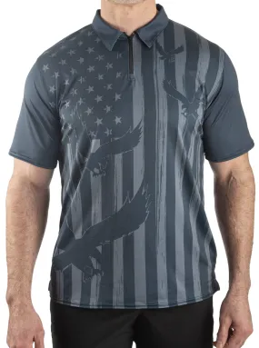 Eagle Flag Performance Mesh Polo