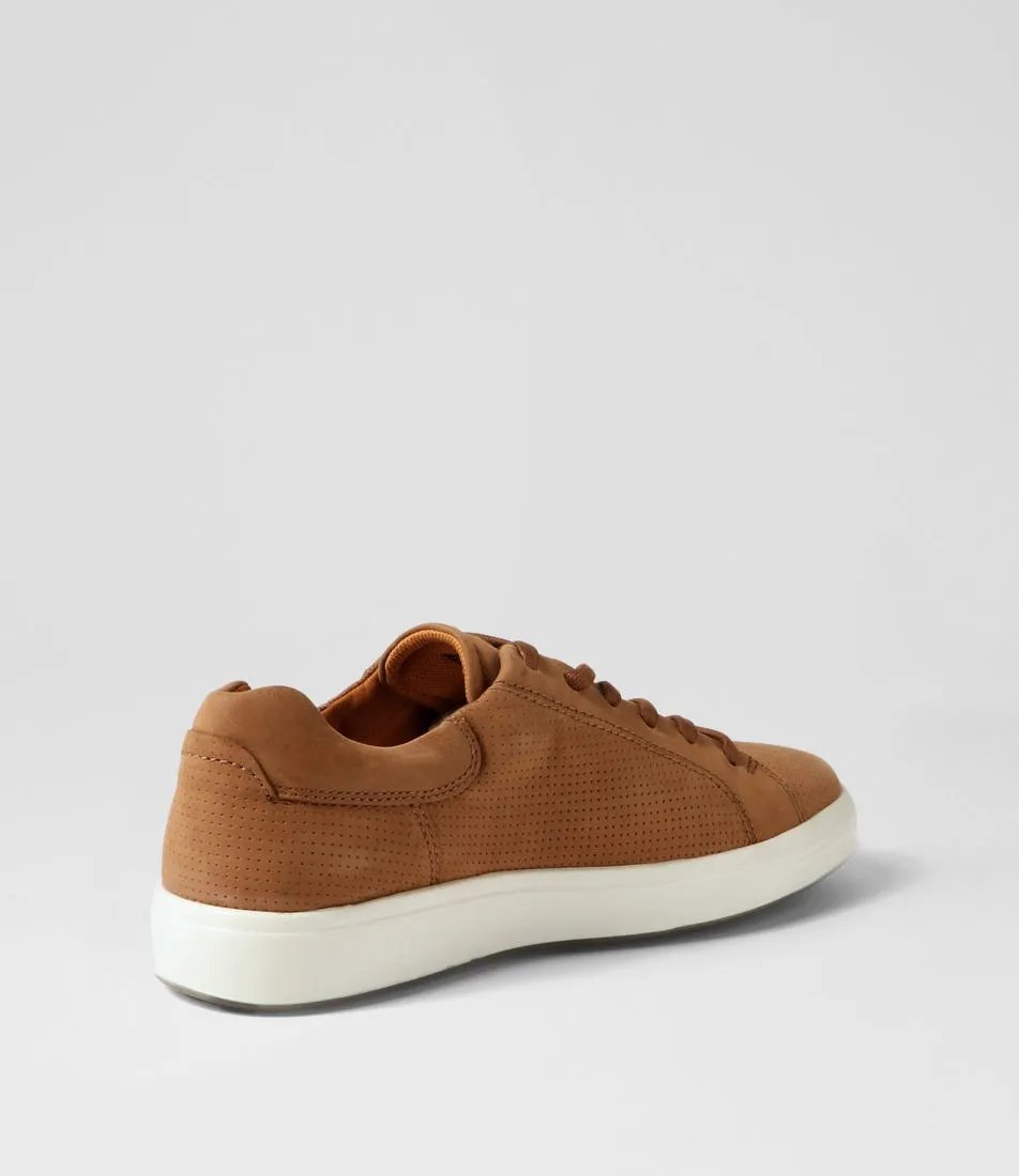 ECCO Soft 7 M Camel Nubuck Sneakers