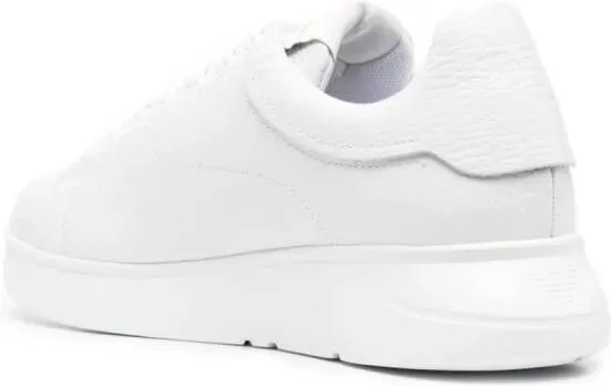 Emporio Ar i leather low-top sneakers White