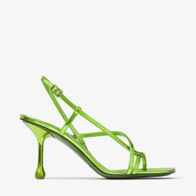 Etana 80 Matcha Metallic Leather Sandals