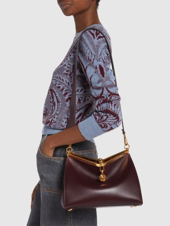 Etro   Medium Vela leather shoulder bag 