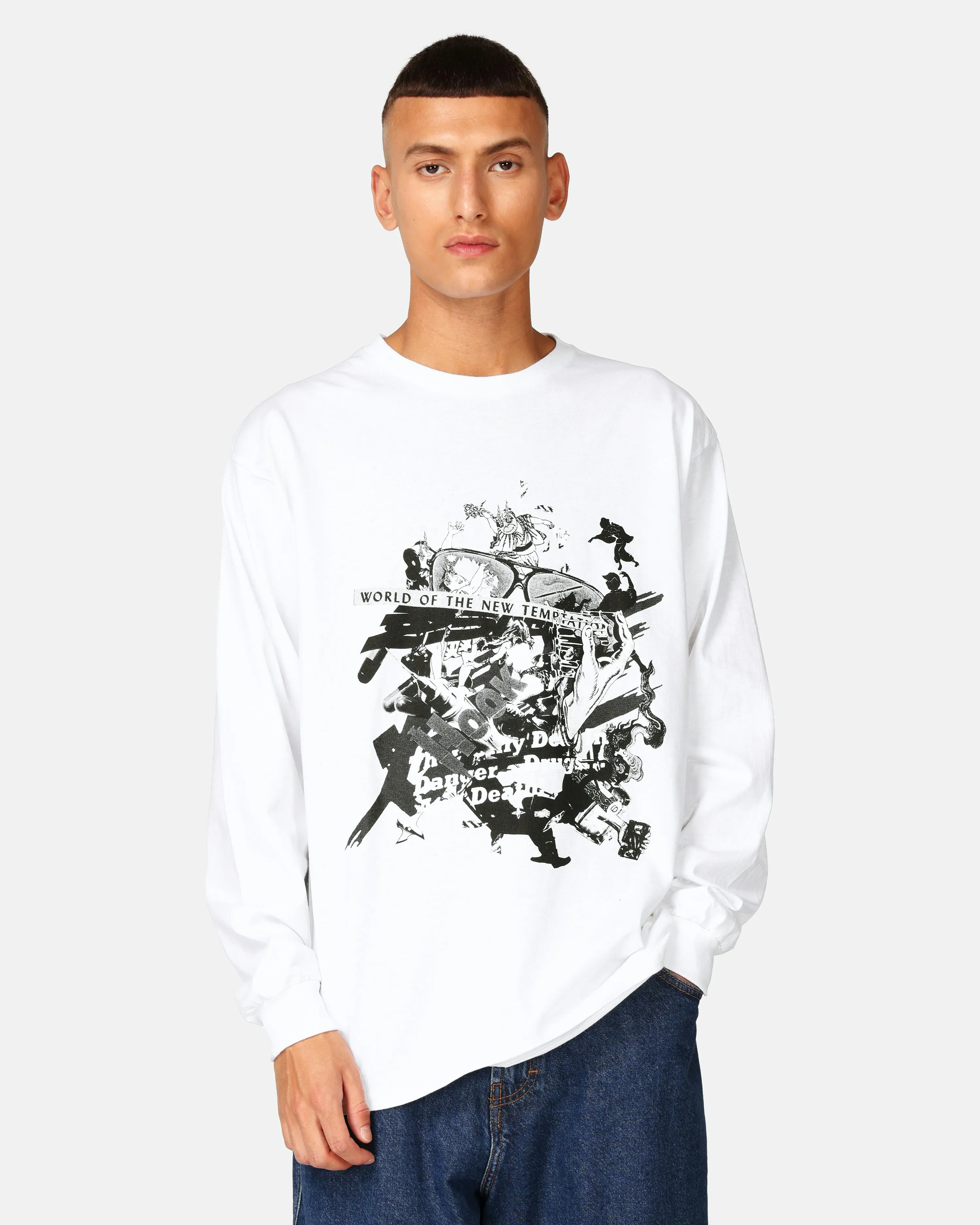 Evisen Skateboards New Temptation longsleeve White | Men | Junkyard