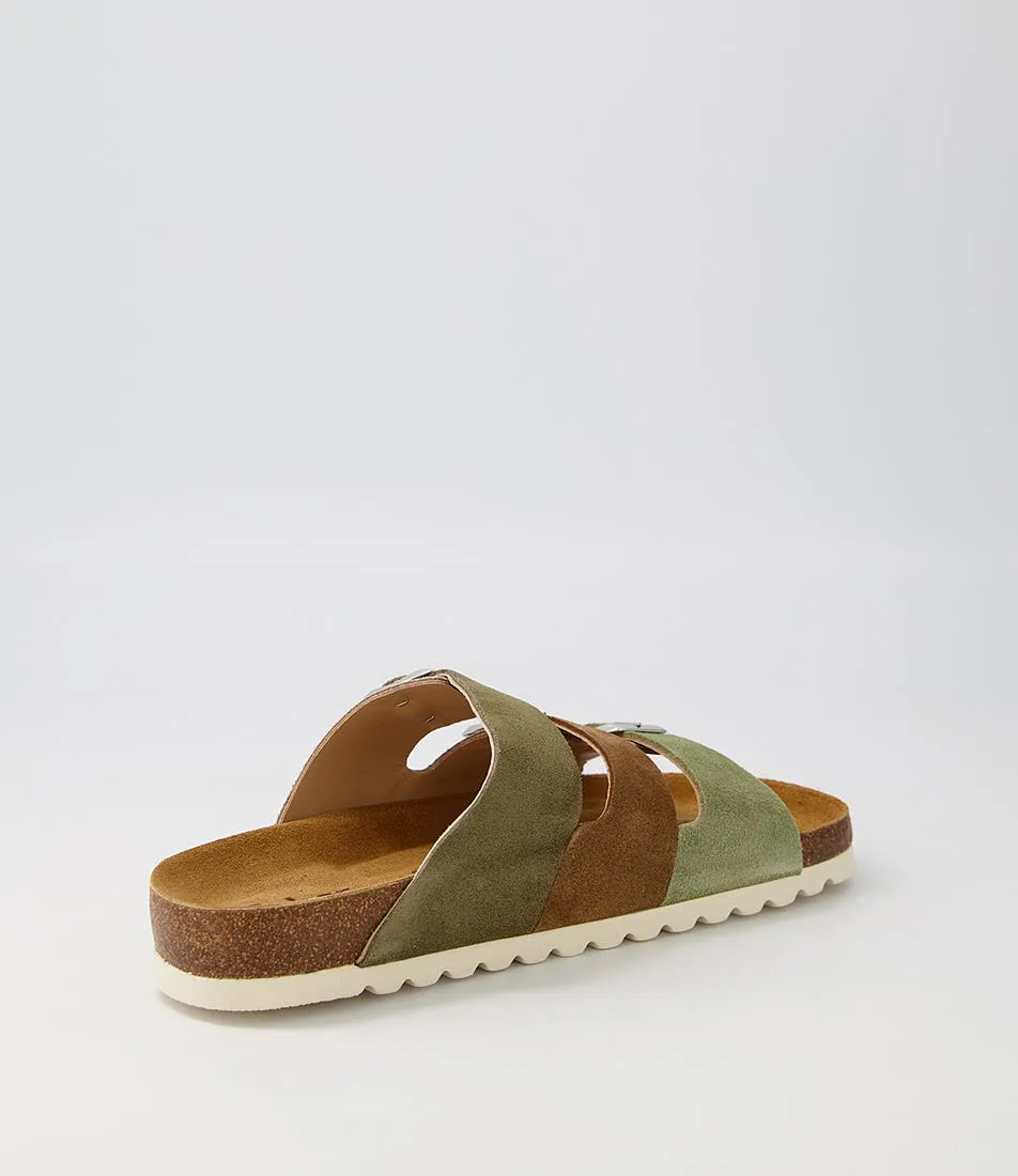 GABOR Alfy Schilf Kombi Suede Sandals