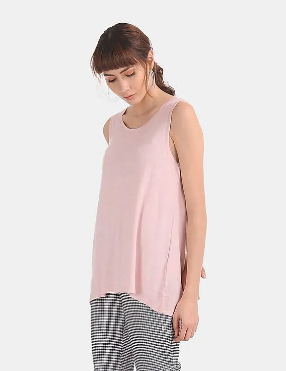 GAP Women Pink Sleeveless Softspun Swing Top