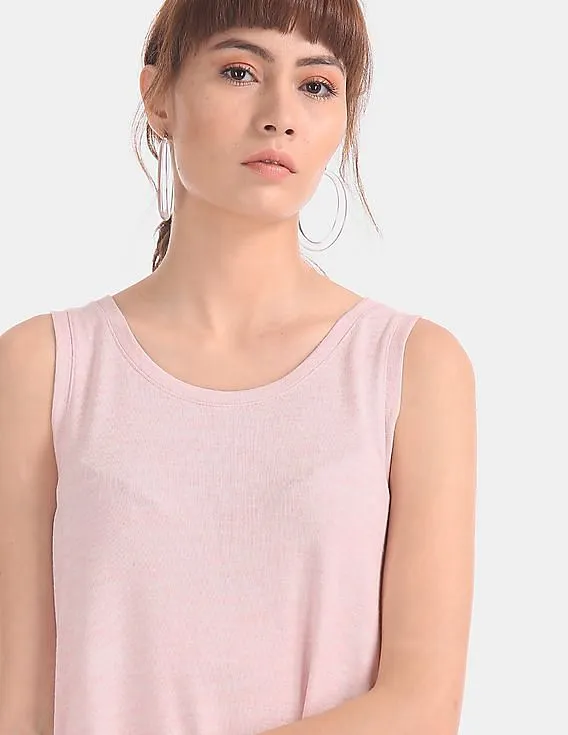 GAP Women Pink Sleeveless Softspun Swing Top