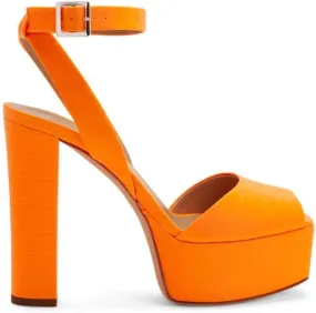 Giuseppe Zanotti Betty 120mm platform sandals Orange