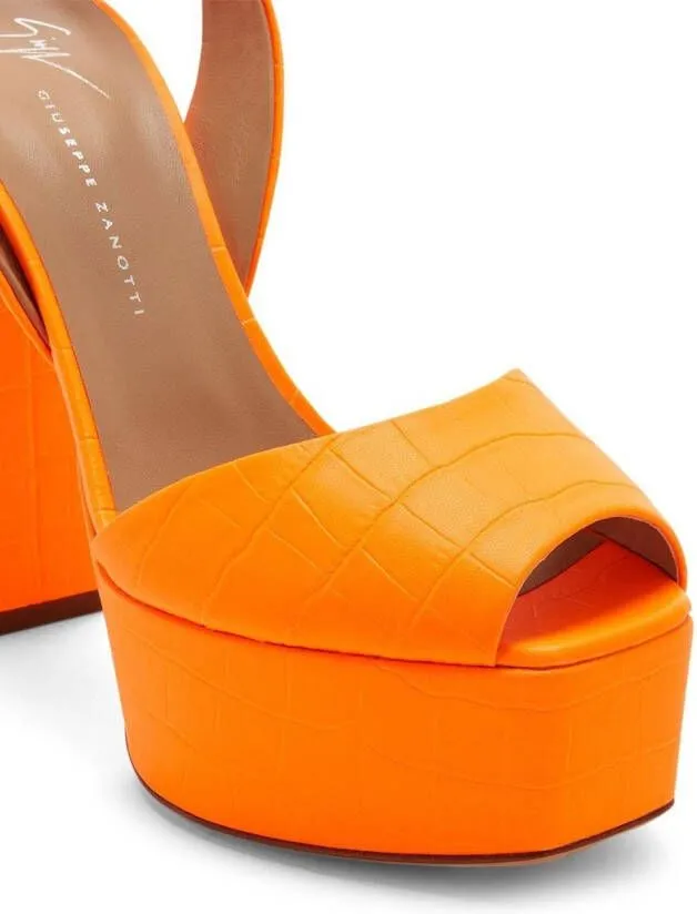 Giuseppe Zanotti Betty 120mm platform sandals Orange