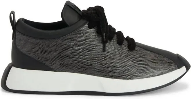 Giuseppe Zanotti Ferox panelled leather sneakers Grey