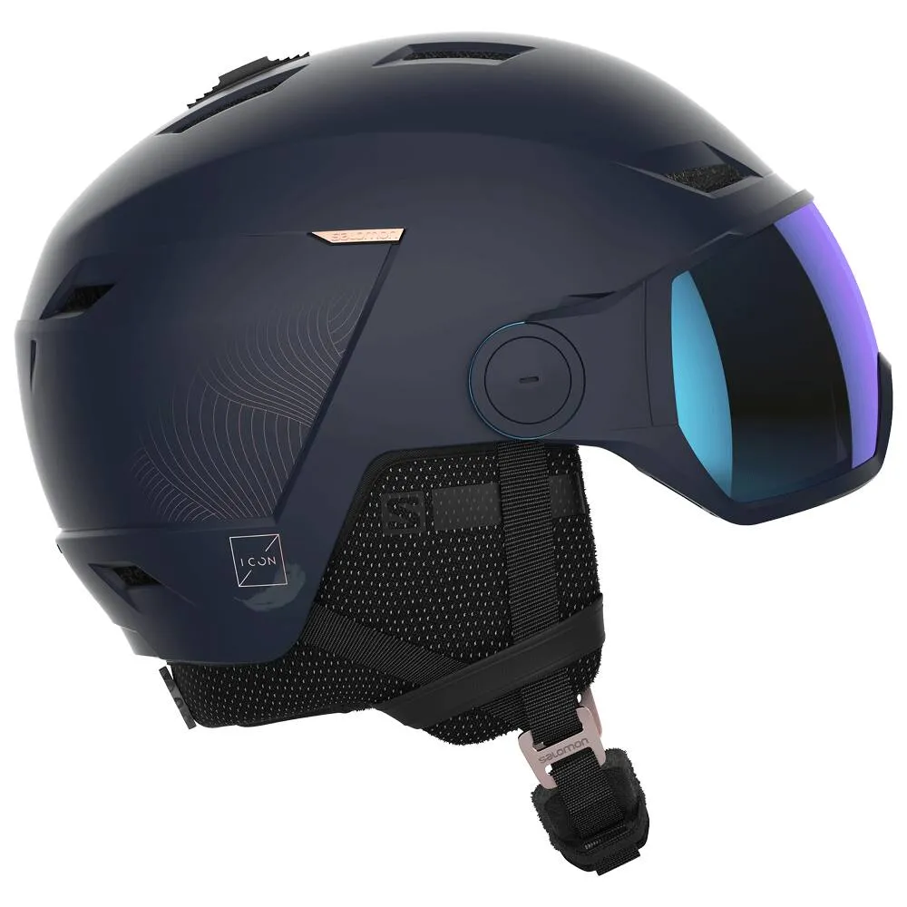 Helmet w/ visor Salomon ---Icon Lt Visor Wisteria Navy Multilayer Mid Blue