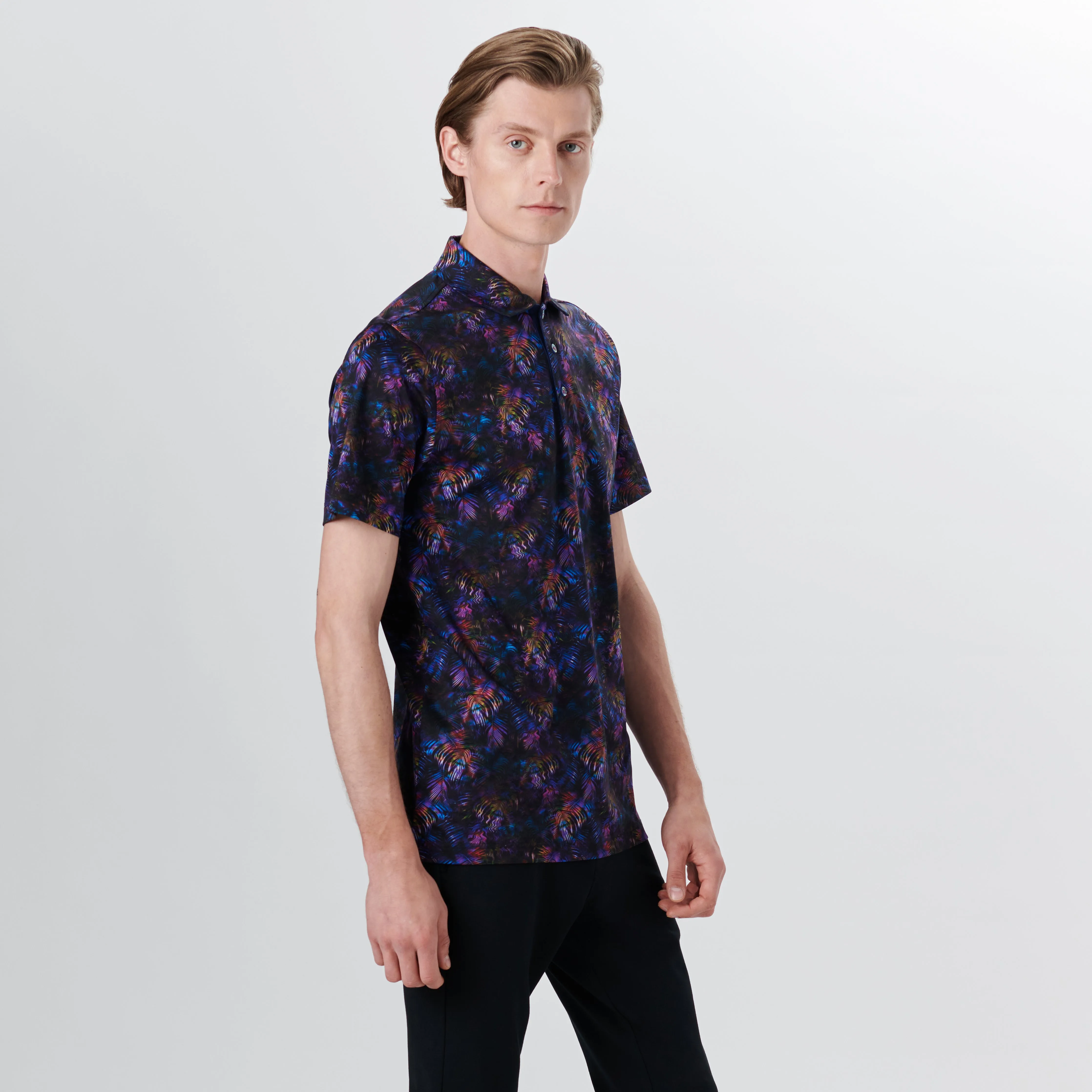 HENDRIX Palm Leaf Print Polo