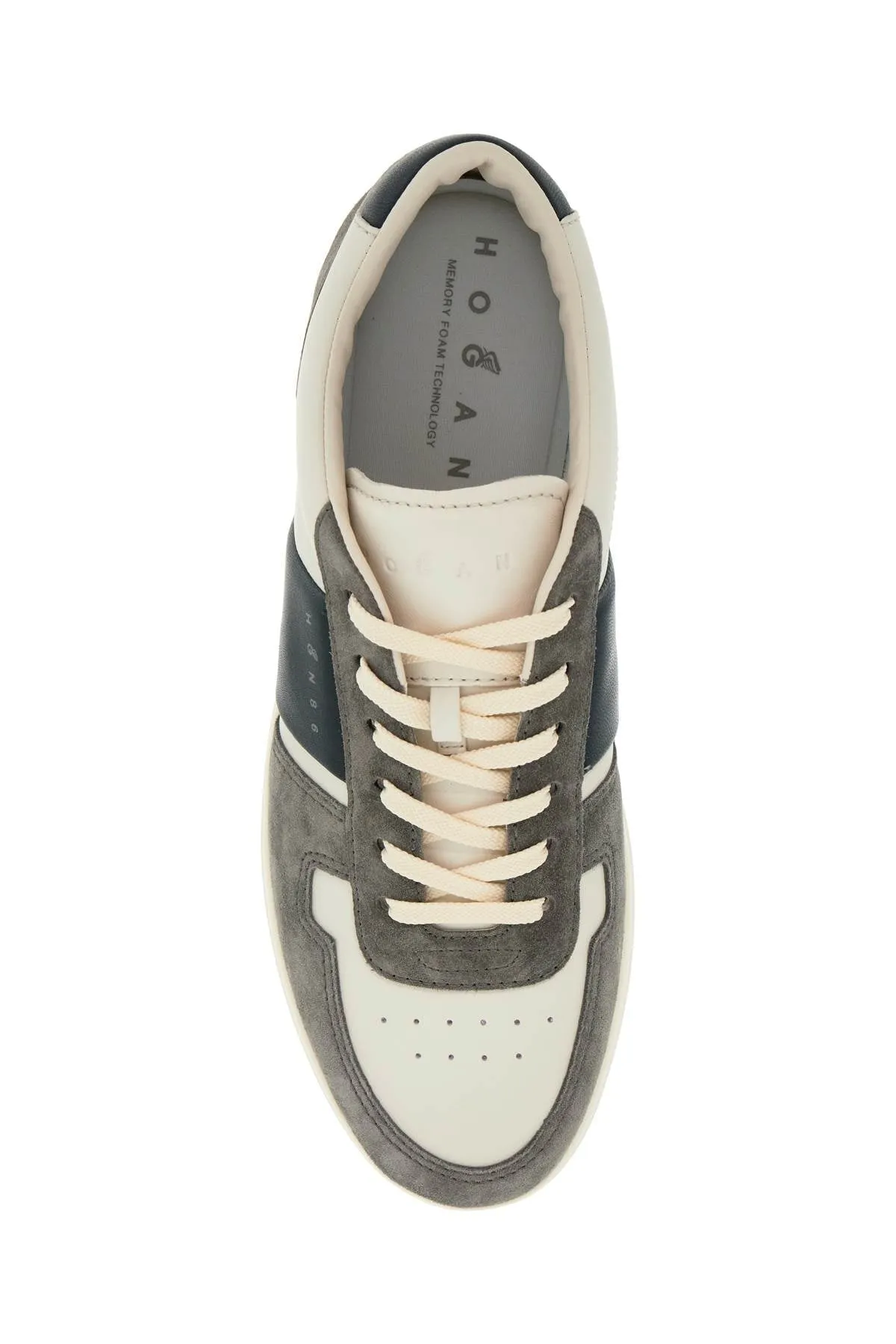 HOGAN smooth and suede leather h-tv sneakers.