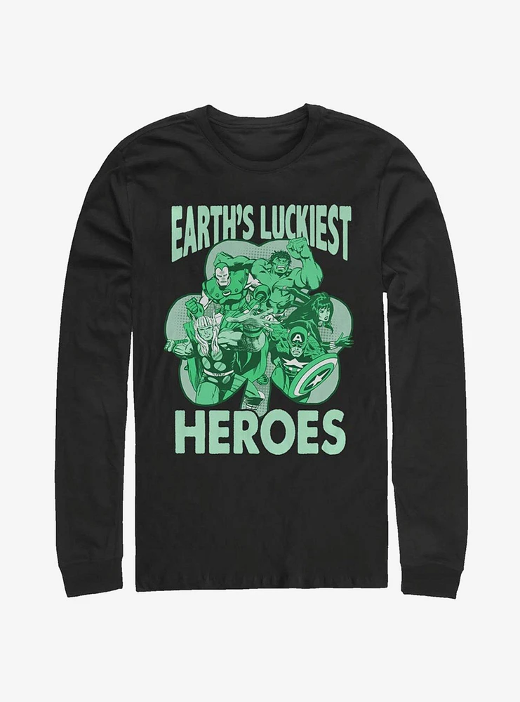 Hot Topic Marvel Avengers Luck Of The Hero Long-Sleeve T-Shirt